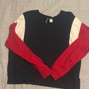 Divided Black and Red Boxy Sweatshirt